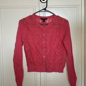 Forever 21 Coral Pink Cardigan Size Small